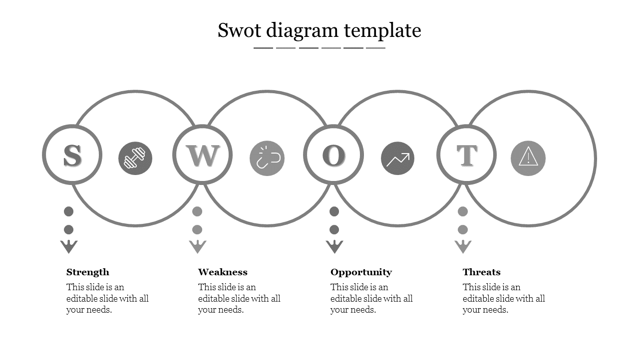 swot diagram template-Gray